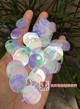 diy编织圆形半透明鱼鳞片