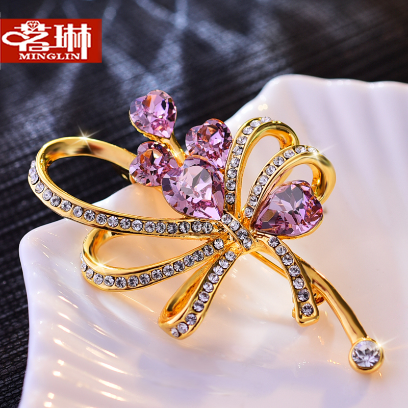 Broche femme en cristal autrichien - Ref 1187751 Image 1