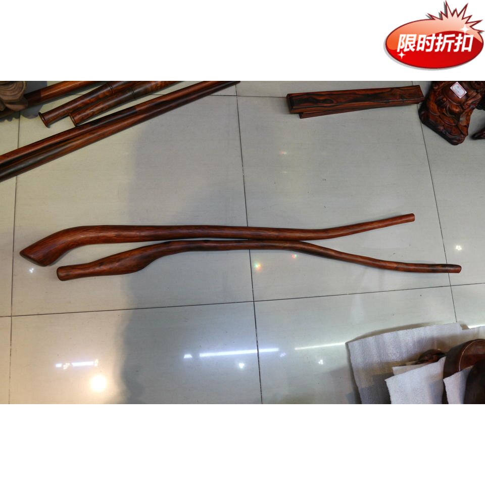 红木拐杖 老挝大红酸枝木原生态原木拐杖