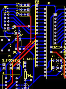 TJA1020原理图PCB LIN总线 89S52 89C52 TJA1020电路图 lin接口