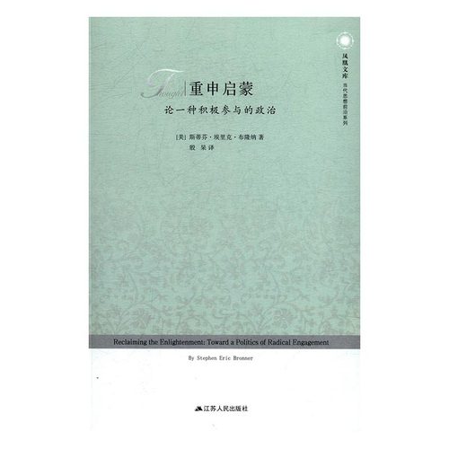 正版包邮 重申启蒙：论一种积极参与的政治 斯蒂芬·埃里克·布隆纳 书店 政治理论书籍 书 畅想畅销书
