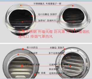 不锈钢外气口 Φ150  装饰口、新风风口 新风口 装饰口 出风口
