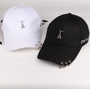 百搭原宿风铁环棒球帽