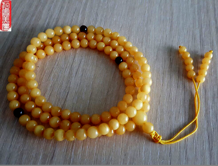 原石佛珠手链饰品天然琥珀特价