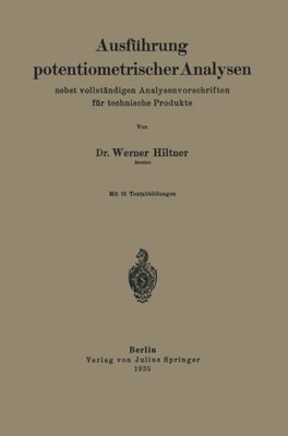 【预订】Ausfuhrung Potentiometrischer Analys...