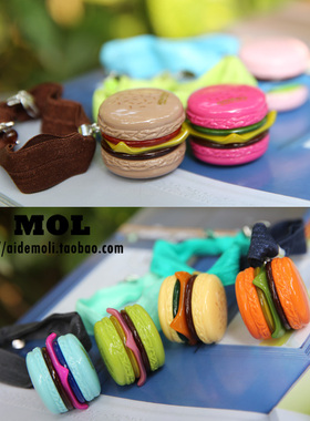 韩国进口 AZNAVOUR AZ  马卡龙汉堡 手环皮筋 手链 发绳发圈