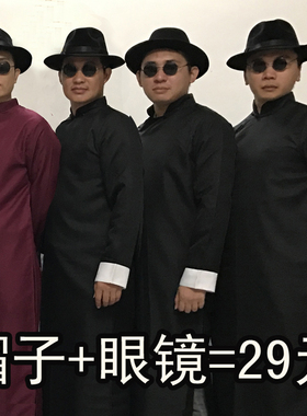 上海滩许文强杰克逊大沿礼帽复古帽子爵士帽表演跳舞民国帽古代
