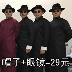 上海滩许文强杰克逊大沿礼帽复古帽子爵士帽表演跳舞民国帽古代