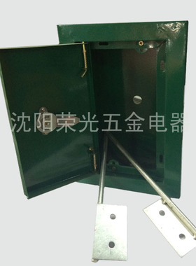 防雷箱小铁箱配电箱绿色铁皮防雷测试盒布线盒子工地安装暗装盒