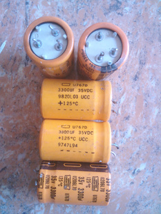 美国思碧化工 UCC U767D系列 黄皮耐高温 35V 3300uf 发烧电容