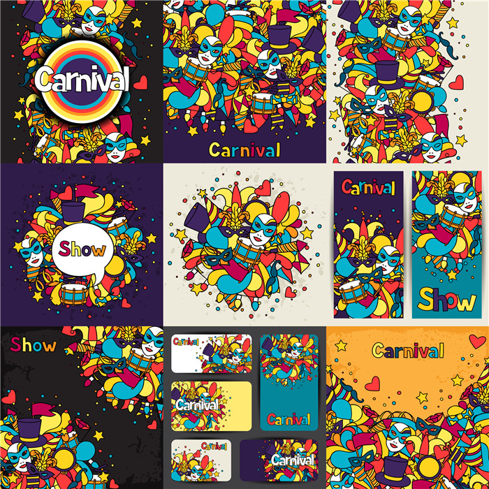 [277]嘉年华风格插画海报横幅banner广告 AI矢量设计素材