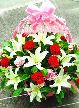 母亲节祝寿康乃馨百合生日鲜花