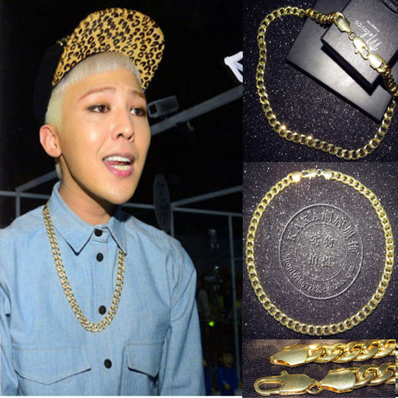 权志龙土豪金项链欧美夜店潮男gd同款金链子hiphop爆款男女饰品