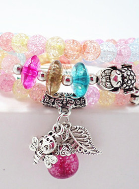 天然糖果色义乌水晶手链