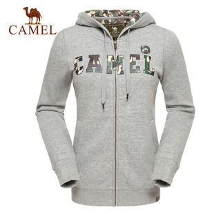 【非卖品】CAMEL骆驼户外休闲连帽卫衣 女款开衫带帽棉长袖卫衣