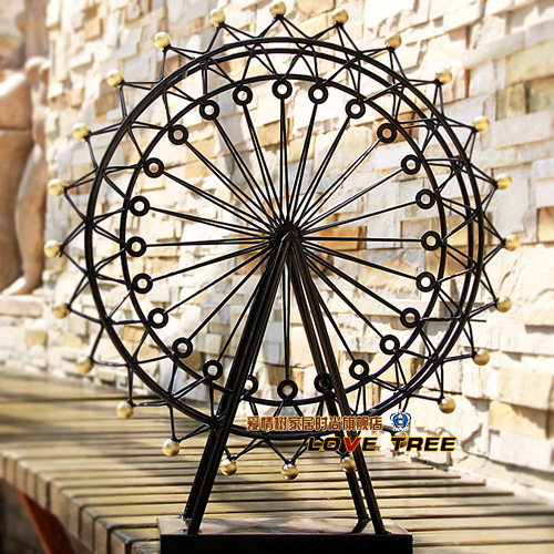 铁艺摩天轮模型金属创意工艺品欧式摆件品复古家居装饰送女生礼物,家居饰品,装饰摆件,淘宝优惠券,粉丝福利购,淘宝优惠卷