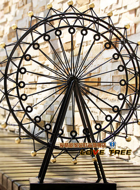 金属欧式风摩天轮模型送女生礼物
