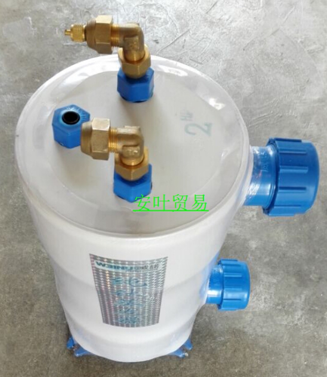 1P-30匹纯钛管钛炮蒸发器 耐酸性抗海水冷水机蒸发换热器立式卧式