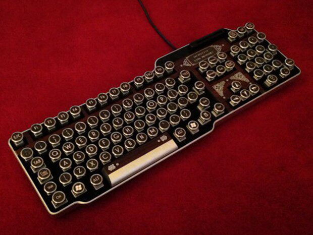 英国代购Draped㊣ 手作特别精细实木效果手工艺术蒸汽朋克键盘