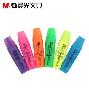晨光荧光笔MG2150划重点记号笔六色醒目荧光笔办公学习标记划线笔