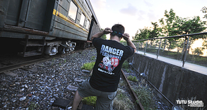 TUTU圖圖車貼 危险人物 日本达摩招财T恤 日系汽车文化T恤JDM短袖