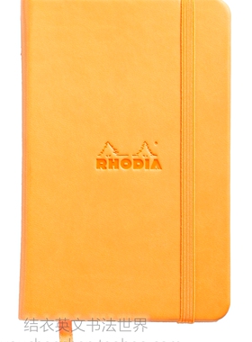 法国罗地亚Rhodia 优质纸 皮面笔记本 橙色黑色