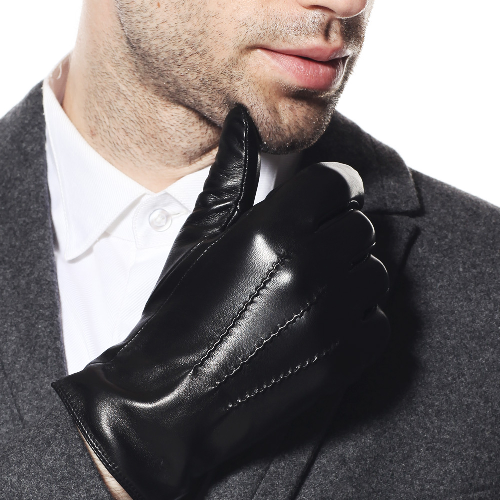 Gants pour homme WARMEN en peau de mouton - Ref 2782667 Image 3