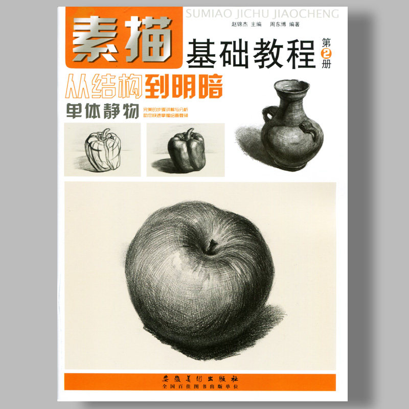 第2册 单体静物 从结构到明暗 学生成人绘画技法入门美术艺术高考试书
