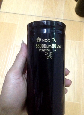 优质进口螺丝脚电容 80v68000UF 80VDC68000MFD 二氧化碳保护焊