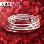 Bông tuyết bạc vòng đeo tay 999 sterling bạc vòng đeo tay bạc pattern matt đơn giản nam giới và phụ nữ handmade bracelet tùy chỉnh vòng đeo tay