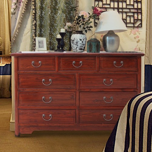 储物柜斗柜百林檀实木美式乡村