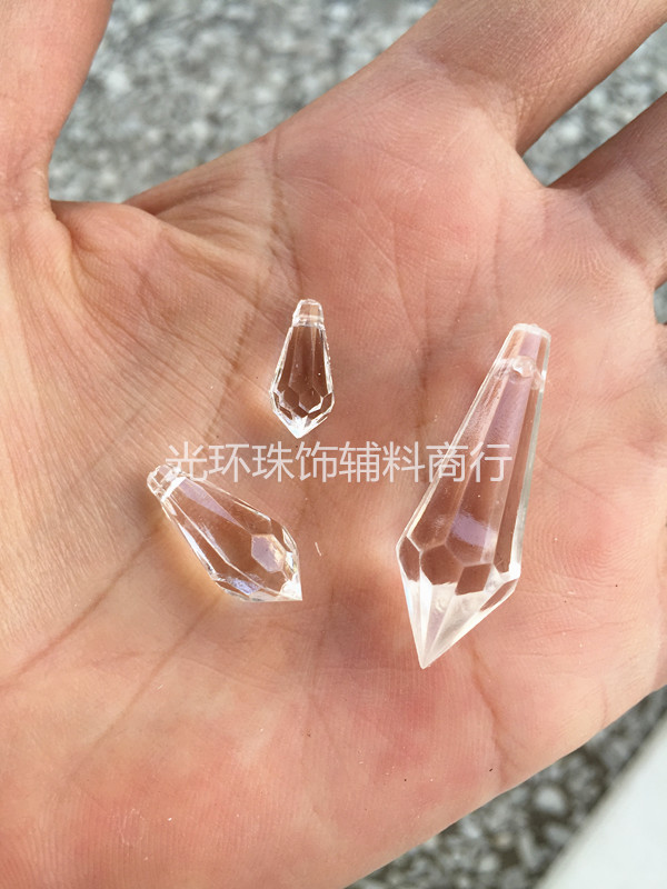 DIY亚克力水晶吊珠 11*33mm8*18mm6*13mm水滴吊胆透明压克力散珠 饰品/流行首饰/时尚饰品新 其他DIY饰品配件 原图主图