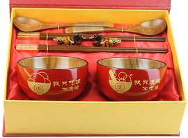 结婚礼物实用送闺蜜结婚碗筷套装礼盒定制碗筷子勺子婚庆创意