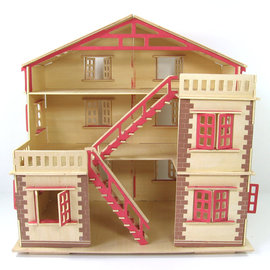 木质手工diy立体房子成人，拼图大型拼装小屋建筑，模型玩具梦幻别墅