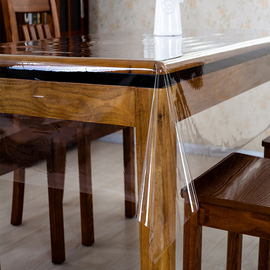 pvc薄款下垂餐桌垫透明塑料，软质玻璃台布保护膜，防水免洗桌布