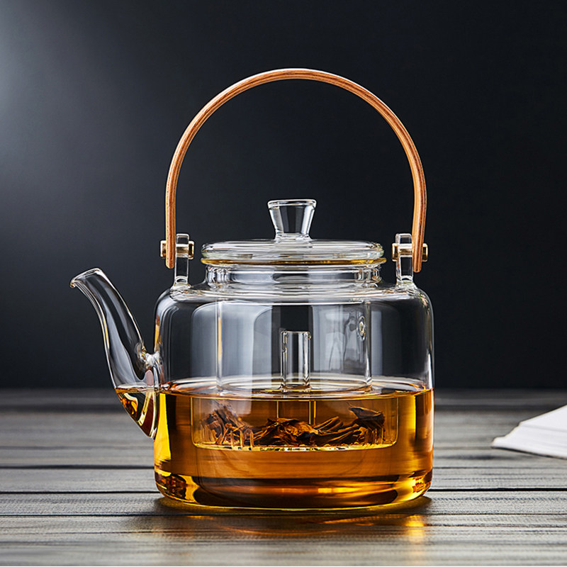 玻璃蒸煮茶壶耐高温电陶炉烧水壶家用提梁明火围炉泡茶壶茶具泉滋