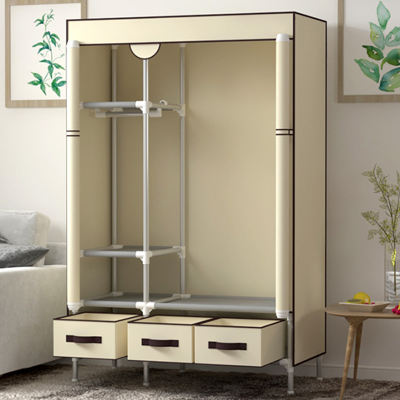 天台悦先简易衣柜现代简约布艺衣柜钢管加粗加固经济型出租房用收,住宅家具,独立衣柜,淘宝优惠券,粉丝福利购,淘宝优惠卷