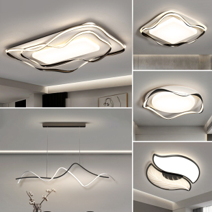 极简客厅主灯2024新款 现代简约大气广东中山吸顶灯具全屋套餐组合