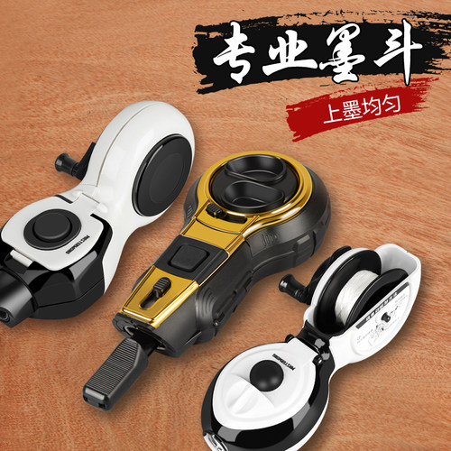 kt墨斗线工地放线弹线木工画收划自动神木斗施工员器自动盒大