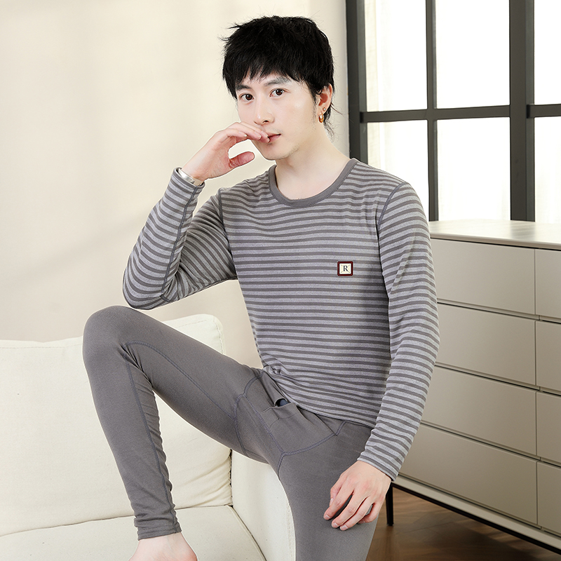 青少年冬季德套装保暖内衣绒男士防寒衣服男大童高中学生秋衣秋裤