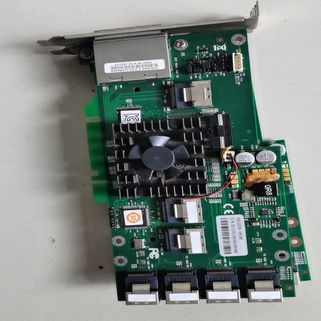 议价{5达工控}SAS LSI 2x36 SAS扩展卡 SFF-8087直通