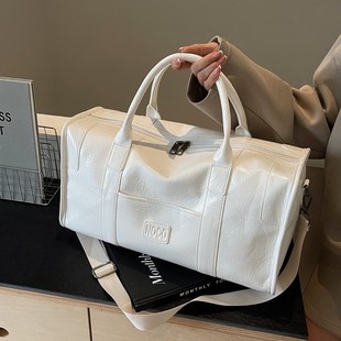 短途旅行包男士大容量健身包斜挎手提皮质防水行李包女运动休闲包