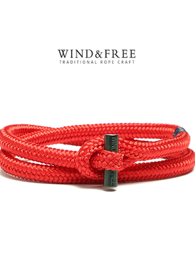 个性双圈编织船绳手链学生情侣手绳男女刻字定制伞绳机长手环礼物