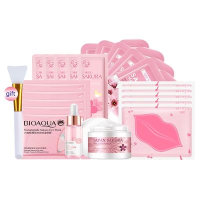 推荐Sakura Skincare Set 24K Gold Facial Products Kit Moistur