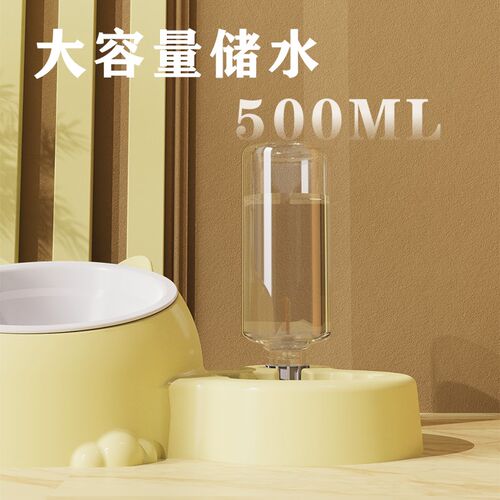 猫碗猫盆自动饮水双碗狗碗狗盆宠物不锈钢碗喝水狗狗陶瓷猫咪用品