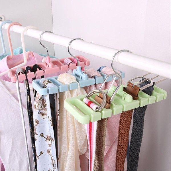 极速Tie Belt Hanger Multifuction Storage Rack Rotating Ties