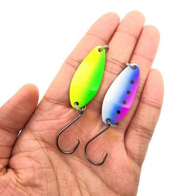 推荐OTKIT 10pcs Mix Colors 4.1cm 6.5g Fishing Spoon Lure Swi