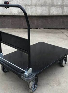 锂电物流小推车 加厚r钢板折叠手推车 轻便库房周转货物平板车