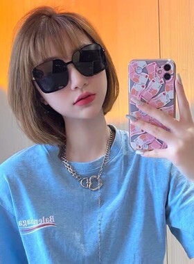 墨镜女2021年新款潮夏季防晒时尚复古偏光防紫外线大脸显瘦太阳镜