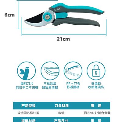 海蒂的花园 赛乐斯园艺剪刀修枝剪家用花艺月季绣球花卉修剪工具